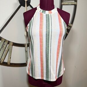 FLJ Studio Striped Halter Neck Top - Multicolor NWTS